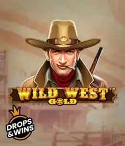  Графика игрового автомата "Wild West Gold" от Pragmatic Play, показывающее персонажа в шляпе шерифа с винтовкой. За его спиной находится деревенская улица на Диком Западе. Идеально подходит для ценителей жанра вестерн и вестерн-тематик. Этот слот гарантирует незабываемые приключения и возможность получения призов.